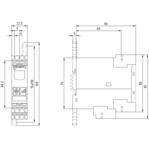 3UG4615-1CR20 Siemens Digit.Überwachung relais  3X 160 BIS 690V AC Produktbild Additional View 1 L