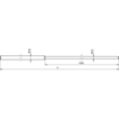 103220 DEHN Fangstange D 16mm L 2000mm AlMgSi F22 verjüngt a. 10mm Produktbild Additional View 2 S