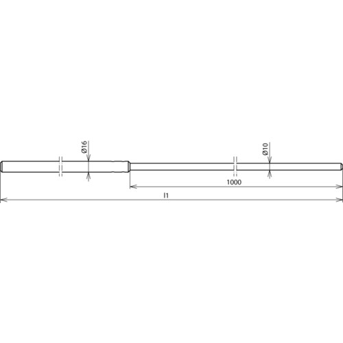 103220 DEHN Fangstange D 16mm L 2000mm AlMgSi F22 verjüngt a. 10mm Produktbild Additional View 2 L