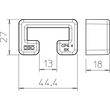 1124555 OBO CPS 4 SK OR SP Schutzkappe gespritzt zu Schiene CPS 4 45x18mm Polye Produktbild Additional View 1 S