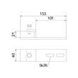 6003884 OBO BFK 153 33 FT Befestigungs- klemmstück f. maximale Trägerstärke 20mm Produktbild Additional View 1 S