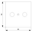 5TG1253 SIEMENS I-System Aluminiummetal Antennenadbeckplatte 55x55 f. Breitband- Produktbild Additional View 1 S