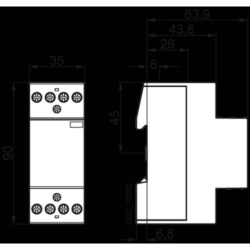 5TT5030-0 SIEMENS INSTA Schütz mit 4 Schliessern Kontakt für AC 230 400V 25A Produktbild Additional View 2 L