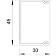 6175405 OBO WDKH-30045RW Wand- und Deckenkanal halogenfrei 30x45x2000 Polyc Produktbild Additional View 1 S