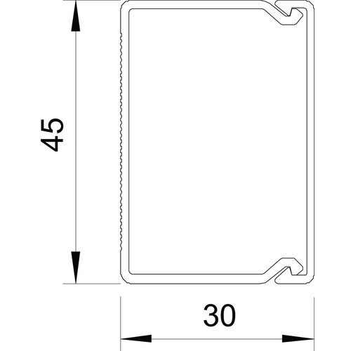 6175405 OBO WDKH-30045RW Wand- und Deckenkanal halogenfrei 30x45x2000 Polyc Produktbild Additional View 1 L