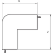 6192327 OBO WDK HA60090RW Außeneckhaube 60x90mm Polyvinylchlorid reinweiß Produktbild Additional View 1 S