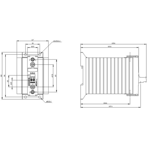 3RF2340-1BA02 SIEMENS Halbleiterschütz 1phasig AC51 40A / AC15 20A Produktbild Additional View 2 L