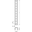 6340903 OBO US 5 30 FT U-Stiel 3-seitig gelocht 50x50x300 Stahl tauchfeuerverzin Produktbild Additional View 1 S