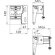 6288001 OBO BKN50 80 Befestigungskonsole Tiefe 52 - 83 Stahl Produktbild Additional View 1 S