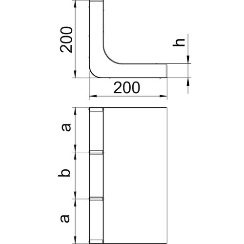 7400648 OBO KV3 25038 Vertikalkrümmer 3-zügig für EÜK Stahl bandverzinkt Produktbild Additional View 1 L