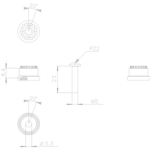 3SX5100-3B Siemens Adapter mit Schraube Ausgleich Einbautiefe 3SE21 auf  3SE51 Produktbild Additional View 1 L