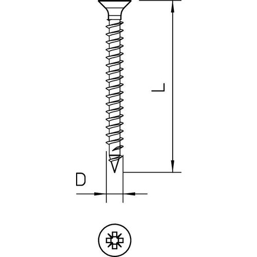 3192059 OBO 4759 3.0x20 Sprint-Schraube Senkkopf, Antrieb Kreuzschlitz 3x20mm St Produktbild Additional View 1 L