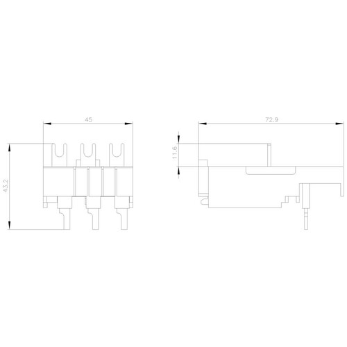 3RA29211AA00 Siemens VERBINDUNGSBAUSTEIN ELEKTR.U.MECHA.F.3RV2.1/3RV2.21 3RT2.2 Produktbild Additional View 1 L