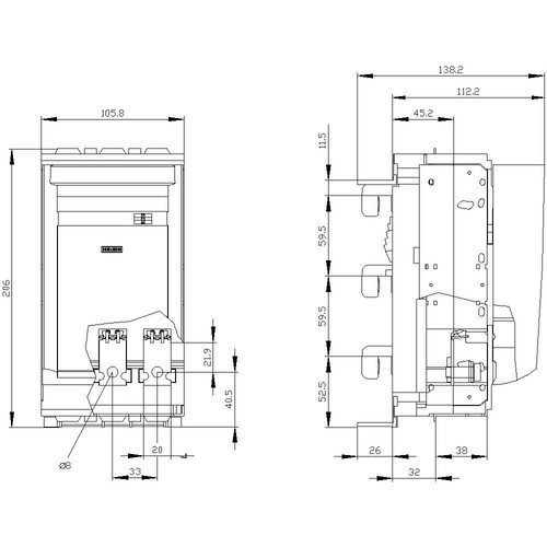 3NP11331BC10 Siemens SICHERUNGSLAST- TRENNSCHALTER  3NP1 3-POL Produktbild Additional View 2 L