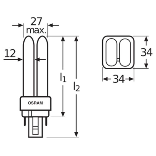 564944 Osram DULUX D/E 18W/865 G24Q-2 EEI:A Produktbild Additional View 2 L