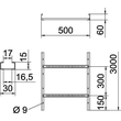 6208547 OBO LG 650 VS 3000FS Kabelleiter gelocht, mit VS Sprosse 60x5 Produktbild Additional View 1 S