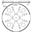 102060 DEHN Unterlegplatte Kunststoff D 280mm schw. Produktbild Additional View 2 S