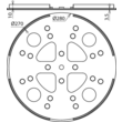 102060 DEHN Unterlegplatte Kunststoff D 280mm schw. Produktbild Additional View 1 S