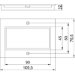 7408276 OBO T4B P7 9011 Abdeckplatte 2f Modul 45 für T4B 110x77mm Polyamid graph Produktbild Additional View 1 S