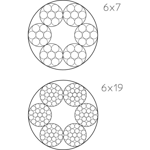 5303206 OBO 957 3 G Stahldraht-Spannseil mit Hanfseele 3mm S Produktbild Additional View 1 L