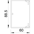 6022006 OBO WDK60090GR Wand- und Deckenkanal mit Bodenlochung 60x90x2000 Produktbild Additional View 1 S