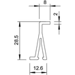 6023096 OBO 2371 40 Trennsteg 40x2000mm Polyvinylchlorid lichtgrau Produktbild Additional View 1 S