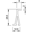 6023096 OBO 2371 40 Trennwand 40x2000mm Polyvinylchlorid lichtgrau Produktbild Additional View 1 S