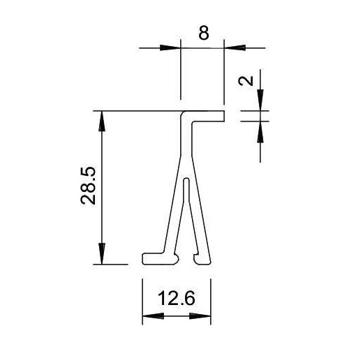 6023096 OBO 2371 40 Trennsteg 40x2000mm Polyvinylchlorid lichtgrau Produktbild Additional View 1 L