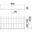 6001432 OBO GRM 55 500 FT Gitterrinne GRM 55x500x3000 Stahl tauchfeuerverzinkt Produktbild Additional View 1 S