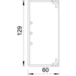 6027148 OBO WDK60130LGR Wand- und Deckenkanal mit Bodenlochung 60x130x2000 Produktbild Additional View 1 S