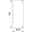 6027156 OBO WDK60150LGR Wand- und Deckenkanal mit Bodenlochung 60x150x2000 Produktbild Additional View 1 S