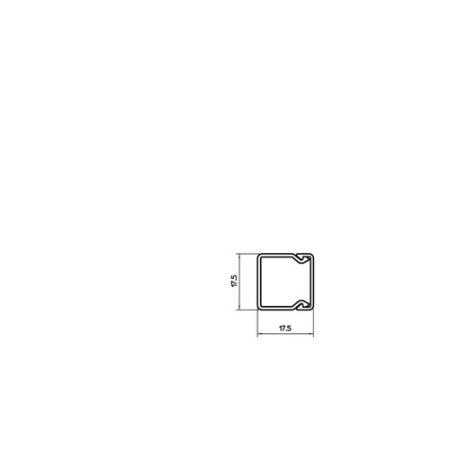 6025102 OBO WDK20020LGR Wand- und Deckenkanal mit Bodenlochung 20x20x2000 Produktbild Additional View 1 L