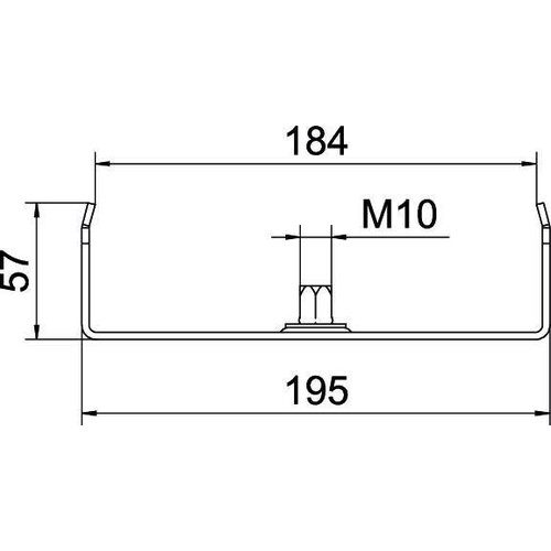 6358713 OBO MAH 60 200 FS Mittenabhängung für Kabelrinne B200mm St Produktbild Additional View 1 L