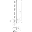 6342304 OBO US 3 30 FS U-Stiel 3-seitig gelocht 50x30x300 Stahl bandverzinkt Produktbild Additional View 1 S