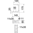 6365906 OBO TPDG 145 FS Wand- und Deckenbügel für Gitterrinne B145mm Stahl Produktbild Additional View 1 S