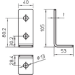 1124701 OBO GMS 3 VW 90 V2A Verbindungswinkel 90°, mit 3 Löchern 105 Produktbild Additional View 1 S