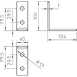 1124703 OBO GMS 4 VW 90 V2A Verbindungswinkel 90°, mit 4 Löchern 104 Produktbild Additional View 1 S