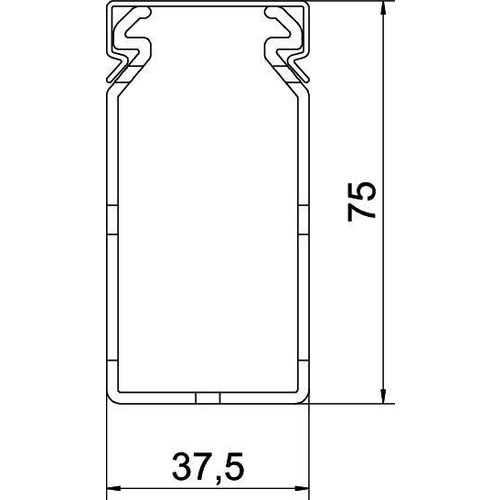 6178552 OBO LKVH N 75037 Verdrahtungs- kanal halogenfrei 75x37,5x2000 Polycarbo Produktbild Additional View 1 L