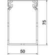 6178556 OBO LKVH N 75050 Verdrahtungs- kanal halogenfrei 75x50x2000 Polycarbona Produktbild Additional View 1 S