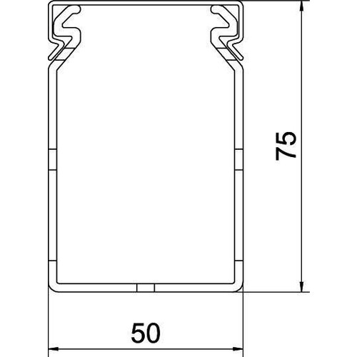 6178556 OBO LKVH N 75050 Verdrahtungs- kanal halogenfrei 75x50x2000 Polycarbona Produktbild Additional View 1 L