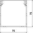 6178559 OBO LKVH N 75075 Verdrahtungs- kanal halogenfrei 75x75x2000 Polycarbona Produktbild Additional View 1 S