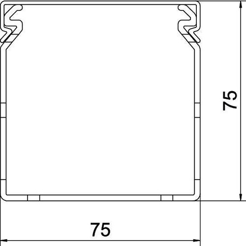 6178559 OBO LKVH N 75075 Verdrahtungs- kanal halogenfrei 75x75x2000 Polycarbona Produktbild Additional View 1 L