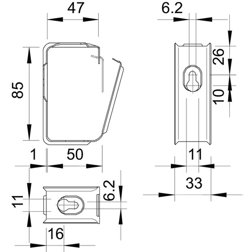 2207088 OBO 2031 M 30 VA Grip-Sammel- halterung 30x NYM3x1,5 Edelstahl Produktbild Additional View 1 L