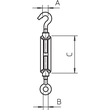 5300124 OBO 945 M10 V4A Spannschloss M10 Edelstahl rostfrei Produktbild Additional View 1 S