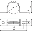 1018679 OBO 605 25 V4A Befestigungs- schelle zweilappig 25mm Edelstahl rostfr Produktbild Additional View 1 S