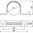 1018693 OBO 605 32 V4A Befestigungs- schelle zweilappig 32mm Edelstahl rostfr Produktbild Additional View 1 S