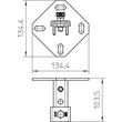 1123191 OBO WBDHE 41 FT Wandhalter Kombi MS 41 134,35x5x110 Stahl tauchfeue Produktbild Additional View 1 S