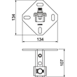 1123195 OBO WBDHE 41 V2A Wandhalter Kombi MS 41 134,35x5x110 Edelstahl, rost Produktbild Additional View 1 S