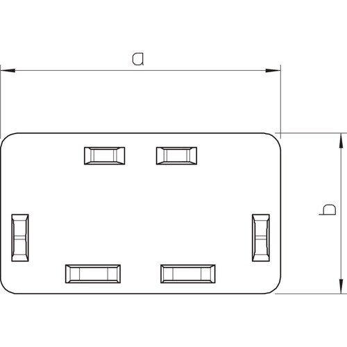 6175562 OBO WDKH-E60090RW Endstück halogenfrei 60x90mm Polycarbonat/Acrylni Produktbild Additional View 1 L