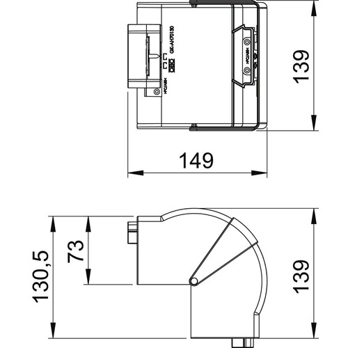 6274410 OBO GK-AH70130RW Außeneck variabel 70x130mm Polycarbonat/Acrylnitr Produktbild Additional View 1 L